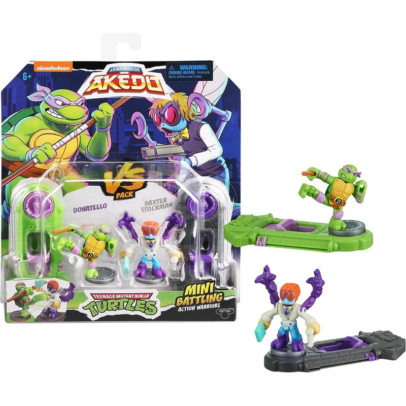 AKEDO TEENAGE MUTANT NINJA TURTLES 15242 DONATELLO VS BAXTER STOCKMAN BATTLING WARRIORS