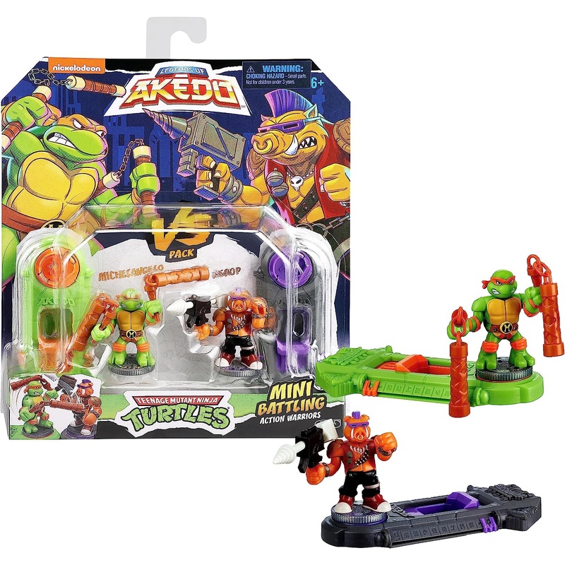 AKEDO TEENAGE MUTANT NINJA TURTLES 15243 MICHELANGELO VS BEBOP BATTLING WARRIORS