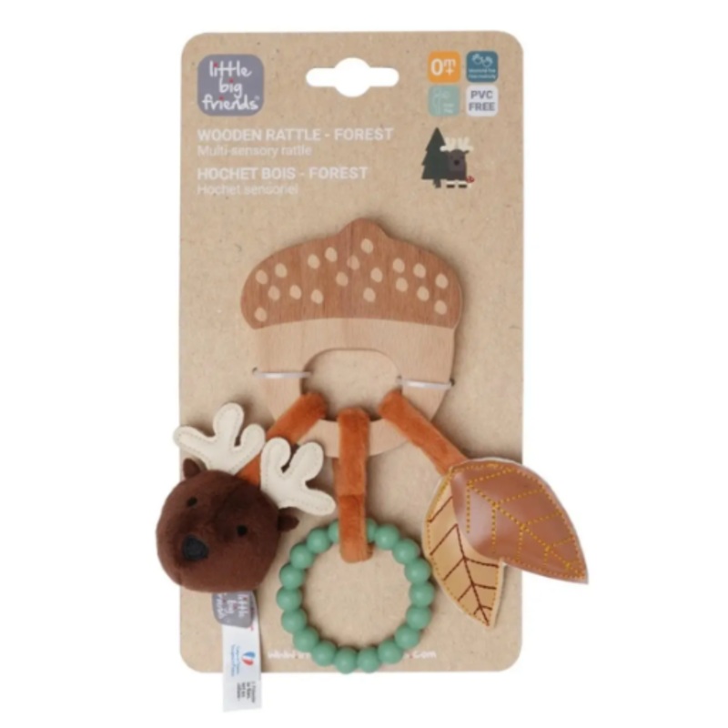 LITTLE BIG FRIENDS WOODEN RATTLE FOREST