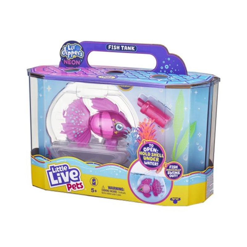 LITTLE LIVE PETS 26283 LIL DIPPERS NEON FISH TANK