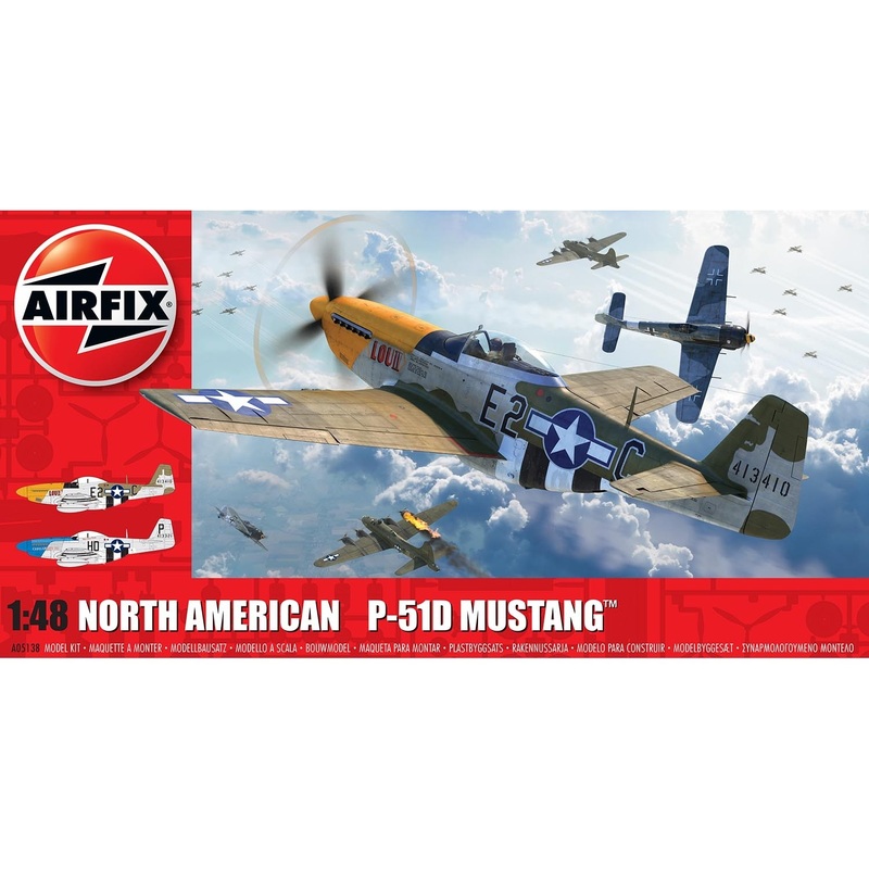 Airfix A05138 North American P51-D Mustang (Filletless Tails) 1:48 Scale