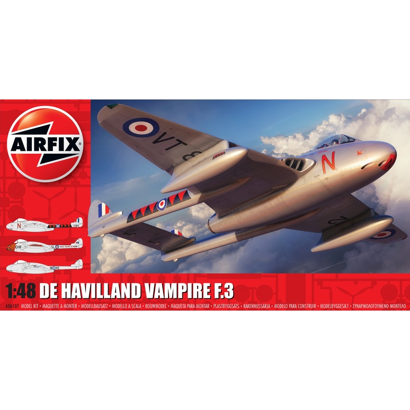 AIRFIX A06107 DE HAVILLAND VAMPIRE F.3 1:48 Scale
