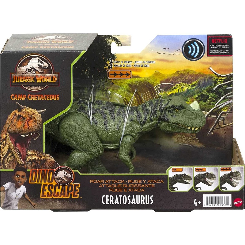 JURASSIC WORLD HCL92 CAMP CRETACEOUS ROAR ATTACK CERATOSAURUS