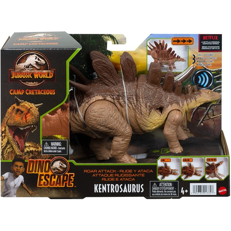 JURASSIC WORLD HCL93 CAMP CRETACEOUS ROAR ATTACK KENTROSAURUS