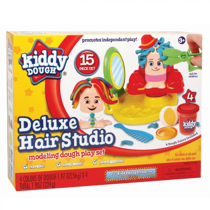KIDDY DOUGH DELUXE HAIR STUDIO MODELLING DOUGH PLAY SET