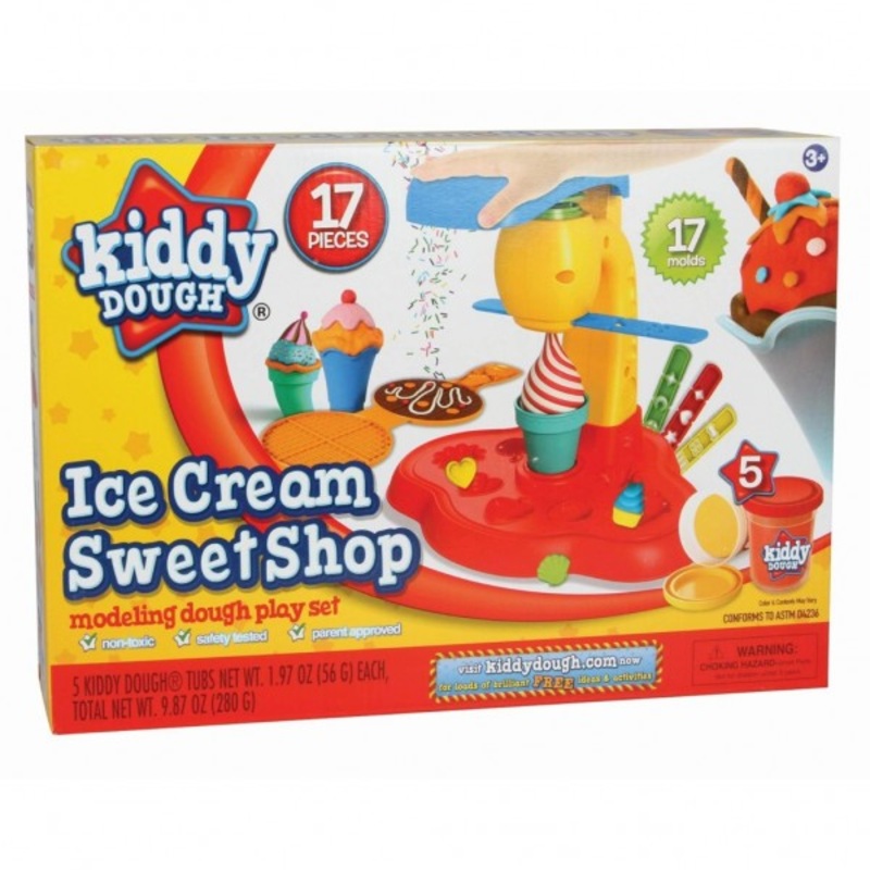 KIDDY DOUGH ICE CREAM SWEET SHOP MODELLING DOUGH PLAY SET