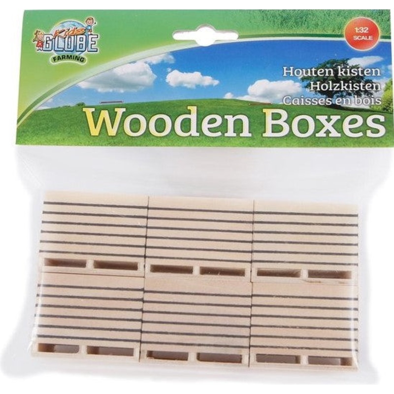 KIDS GLOBE 0611 WOODEN BOXES 1:32 SCALE