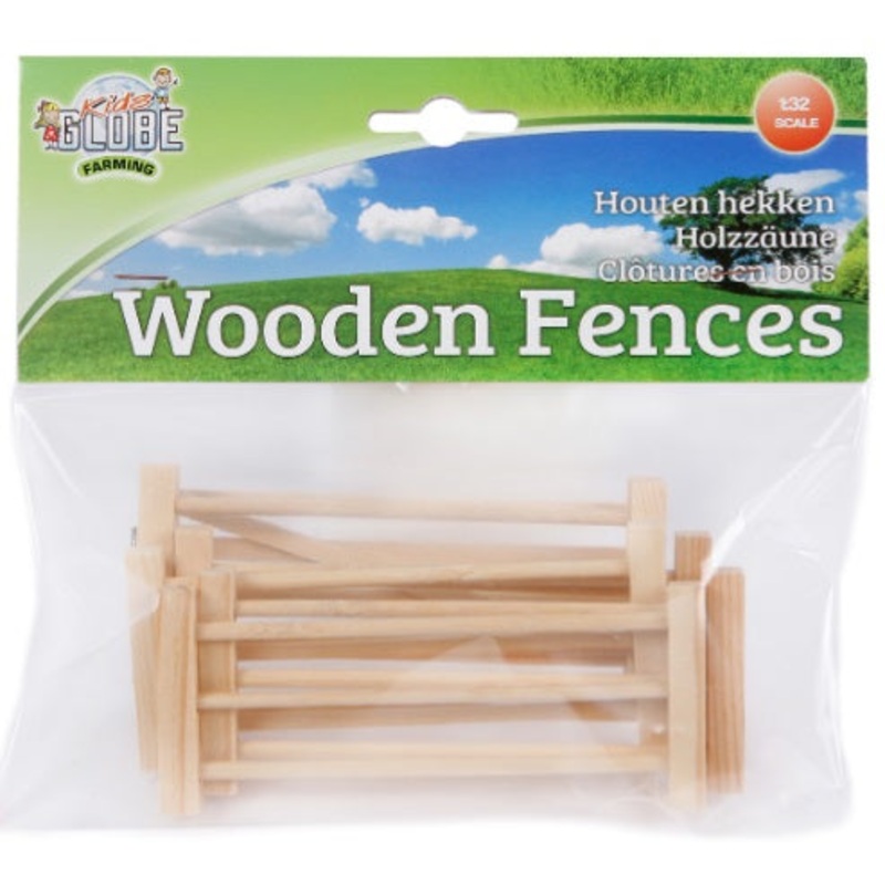 KIDS GLOBE 0667 WOODEN FENCES 6 PCS 1:32 SCALE