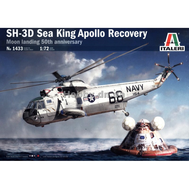 ITALERI 1433 SH-3D SEA KING APOLLO RECOVERY MOON LANDING 50TH ANNIVERSARY 1/72 SCALE