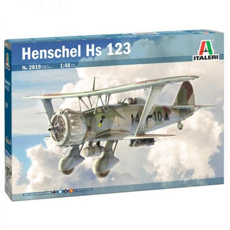 ITALERI 2819 HENSCHEL HS 123 1:48 SCALE AIRCRAFT KIT