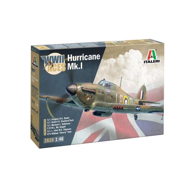 ITALERI 2838 Hurricane Mk1 Aces RAF WW2 Fighter  1/48 SCALE PLASTIC MODEL KIT