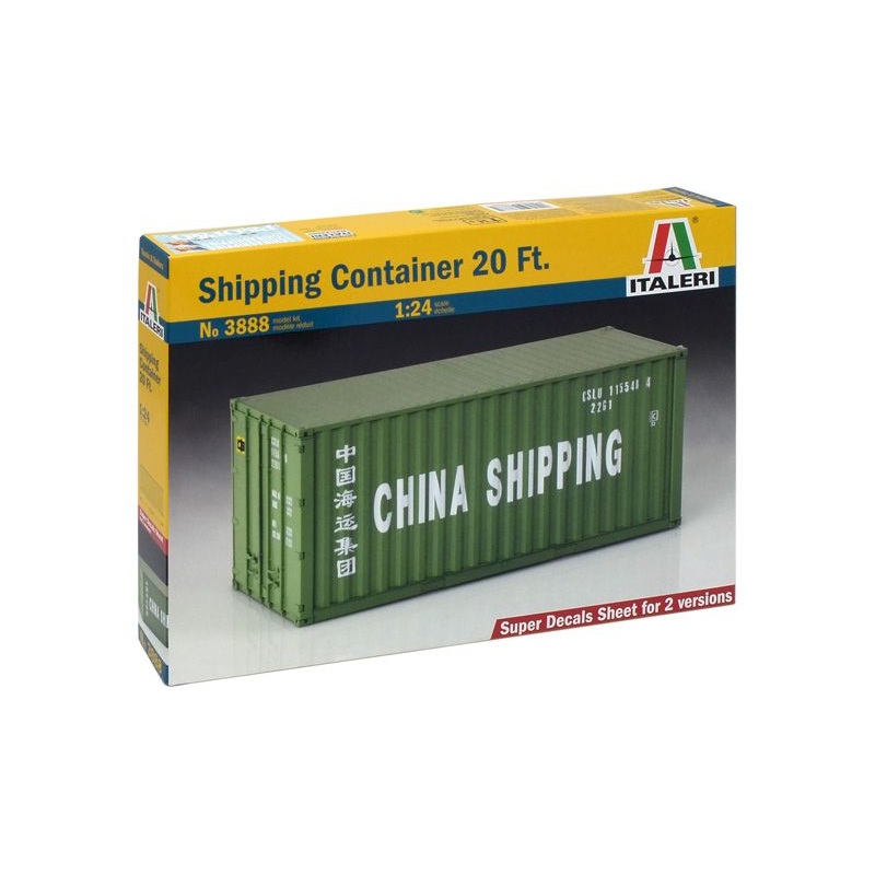 ITALERI 3888 Shipping Container 20ft Plastic Model Kit 1/24 SCALE