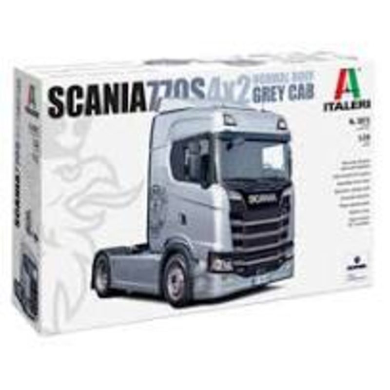 ITALERI 3971 SCANIA 770S 4X2 NORMAL ROOF GREY CAB Model Kit 1/24 SCALE