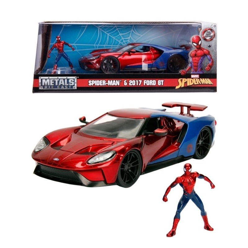 JADA MARVEL SPIDERMAN 25322 SPIDERMAN & 2017 FORD GT 1:24 SCALE