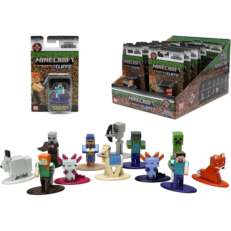 JADA MINECRAFT 1002 MINECRAFT CAVES & CLIFFS NANO METAL FIGURE (ASSORTED DESIGNS)