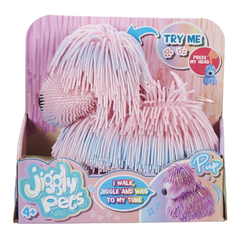 JIGGLY PETS WD188-PIP PET DOG PEARLESCENT PINK