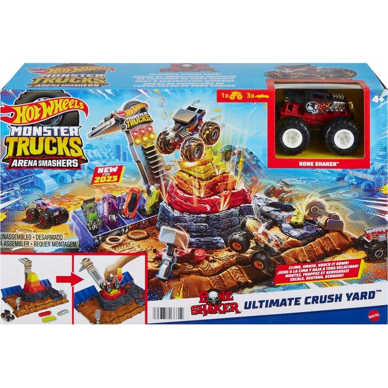 HOT WHEELS HNB96 MONSTER TRUCKS BONE SHALER ULTIMATE CRASH YARD