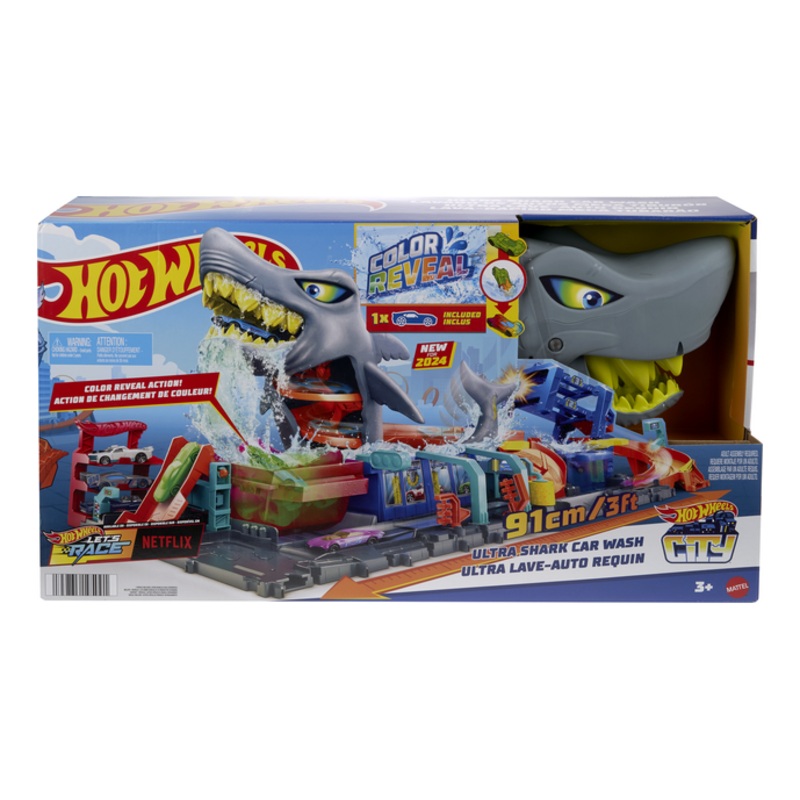 HOT WHEELS HTN82 CITY ULTRA SHARK CAR WASH