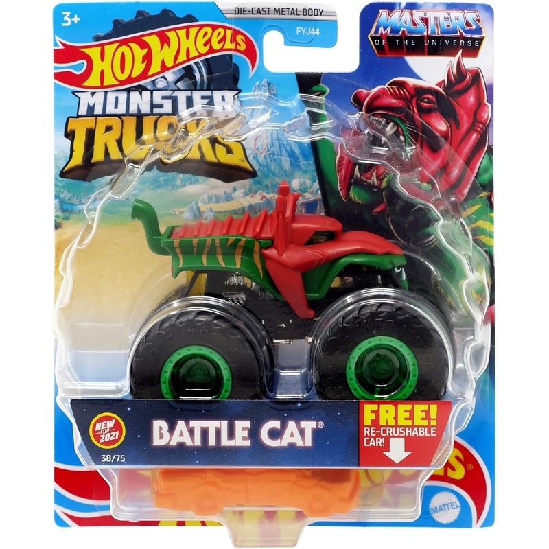 HOT WHEELS HVH73 MONSTER TRUCKS BATTLE CAT 1:64 SCALE