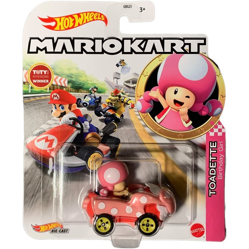 HOT WHEELS MARIOKART HDB26 TOADETTE BIRTHDAY GIRL KART