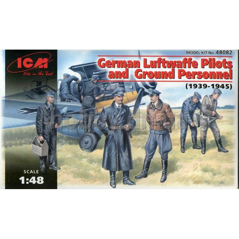 ICM 48082 GERMAN LUFTWAFFE PILOTS AND GROUND CREW 1/48 SCALE