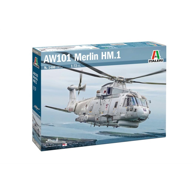 ITALERI  1486 Royal Navy AW-101 Merlin HM 1 Helicopter kit 1/48 SCALE