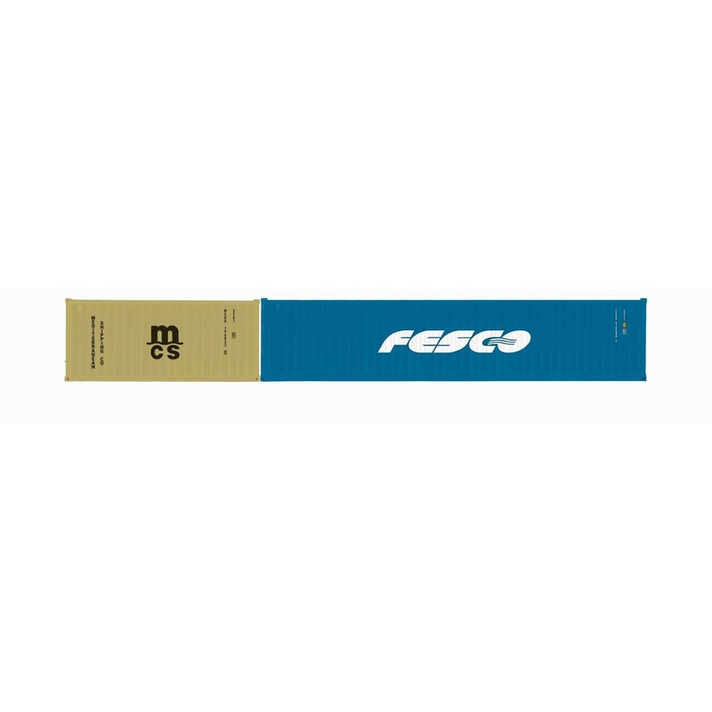Hornby R60043 Wagons MCS & Fesco  Container Pack  1 x 20 and 1 x 40 Containers - Era 11