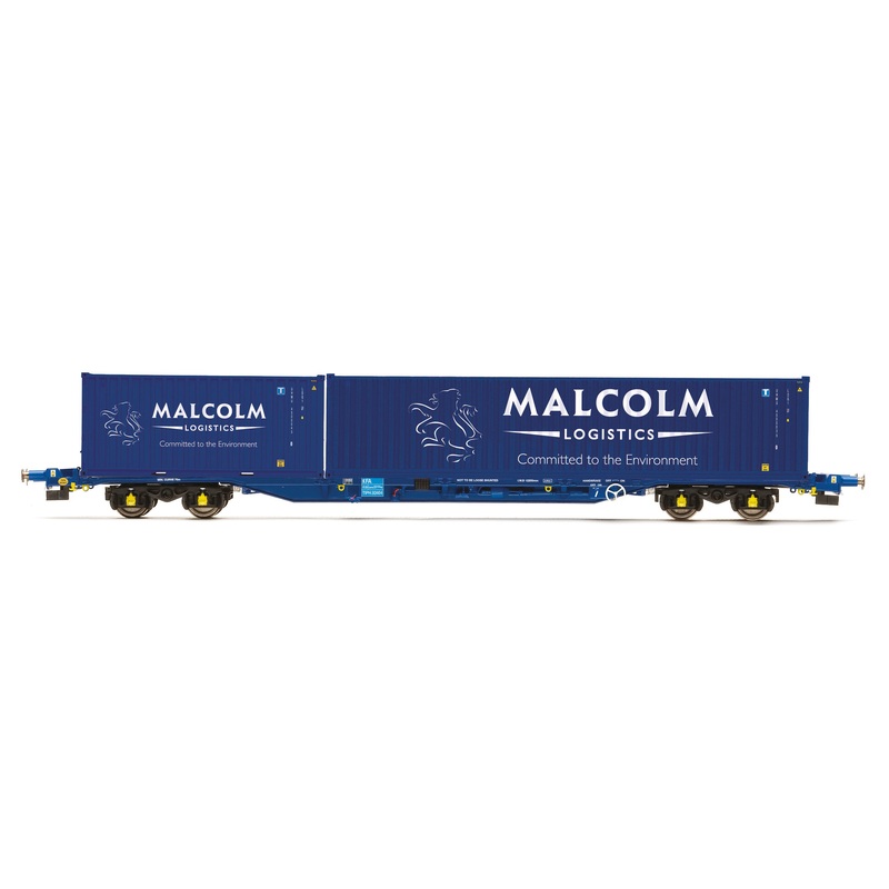 HORNBY R60133 KFA CONTAINER WAGON 40 FT AND 20 FT CONTAINERS MALCOLM LOGISTICS