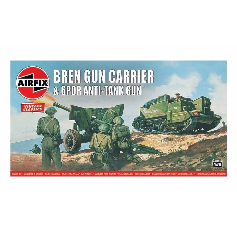 Airfix A01309V Bren Gun Carrier & 6PDR Anti-Tank Gun 1:76 Scale