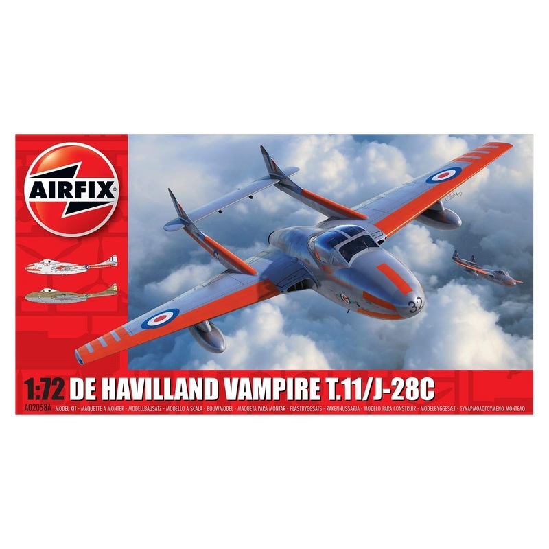 Airfix A02058A de Havilland Vampire T.11 / J-28C 1:72 Scale