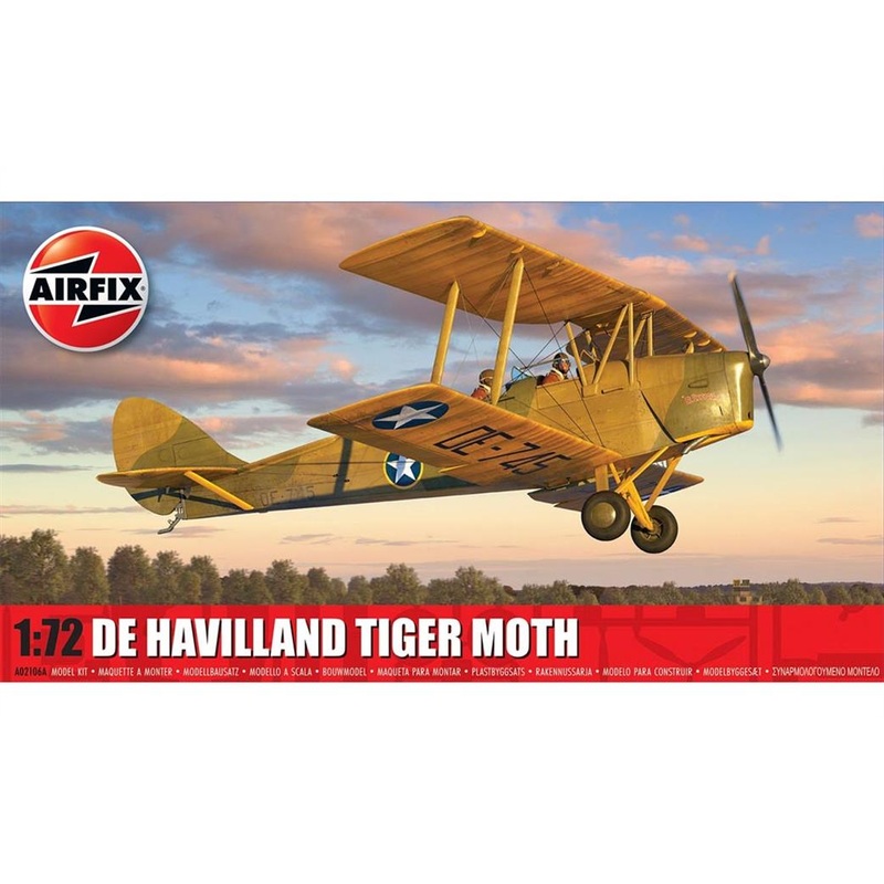 AIRFIX  A02106A de Havilland Tiger Moth Aircraft Kit   1:72 Scale