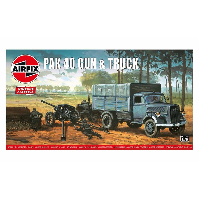 Airfix A02315V Pak 40 Gun & Track 1:76 Scale