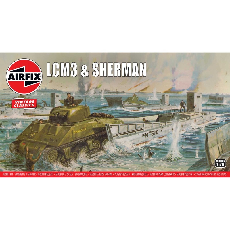 Airfix A03301V LCM3 & Sherman 1:76 Scale
