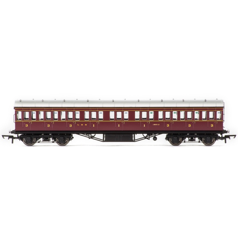 Hornby R4656A LMS  Period III Non-Corridor 57' Composite  16612 - Era 3