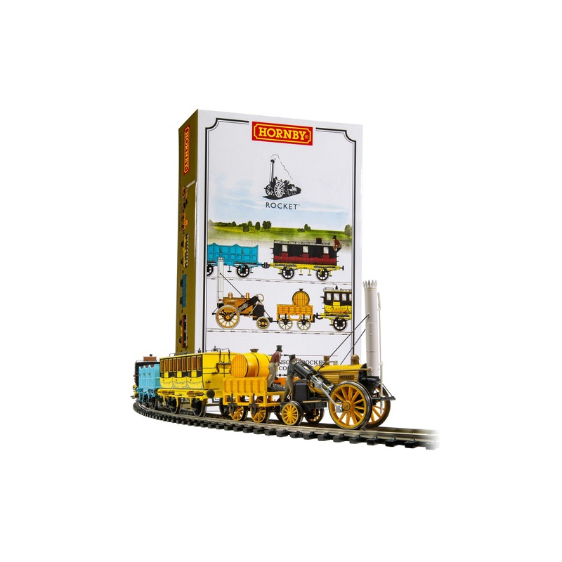 Hornby R3956 Train Packs Steam Locomotives L&MR  Stephenson s Rocket Royal Mail Train Pack - Era 1