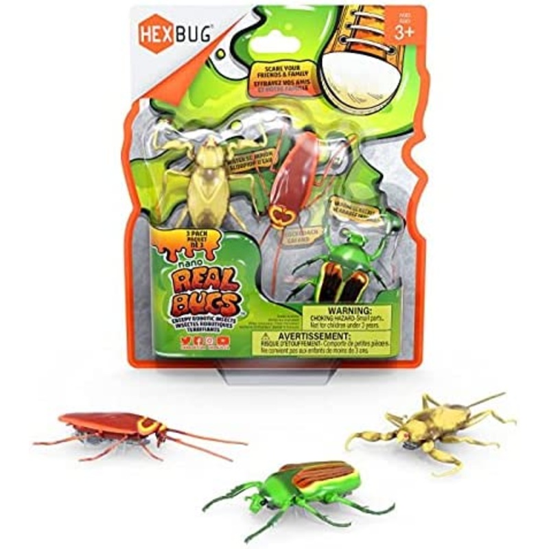HEXBUG 477-7801 NANO REAL BUGS CREEPY ROBOTIC INSECTS 3 PACK