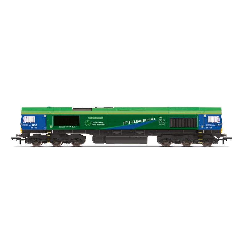 HORNBY  R30151 GBRf, HS2 Class 66, Co-Co, 66796 'The Green Progressor' - Era