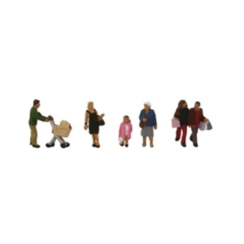 GRAHAM FARISH 379-306 SHOPPING  N SCALE FIGURES