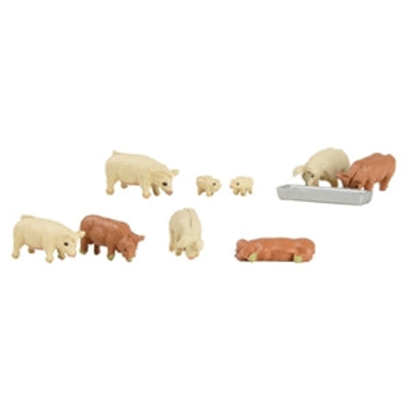 GRAHAM FARISH 379-342 PIGS  N SCALE FIGURES