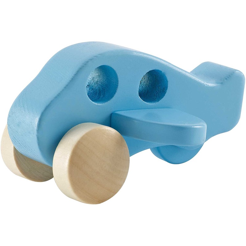 HAPE E0050 WOODEN LITTLE PLANE PUSH ALONG BABY TOY