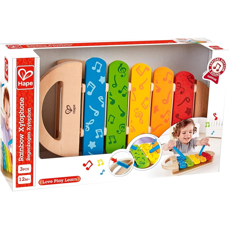 HAPE E0606 WOODEN RAINBOW XYLOPHONE