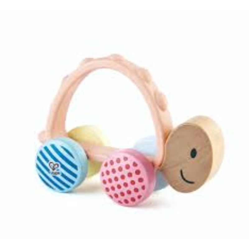 HAPE E8516 WOODEN TURBO TURTLE PUSH ALONG TOY