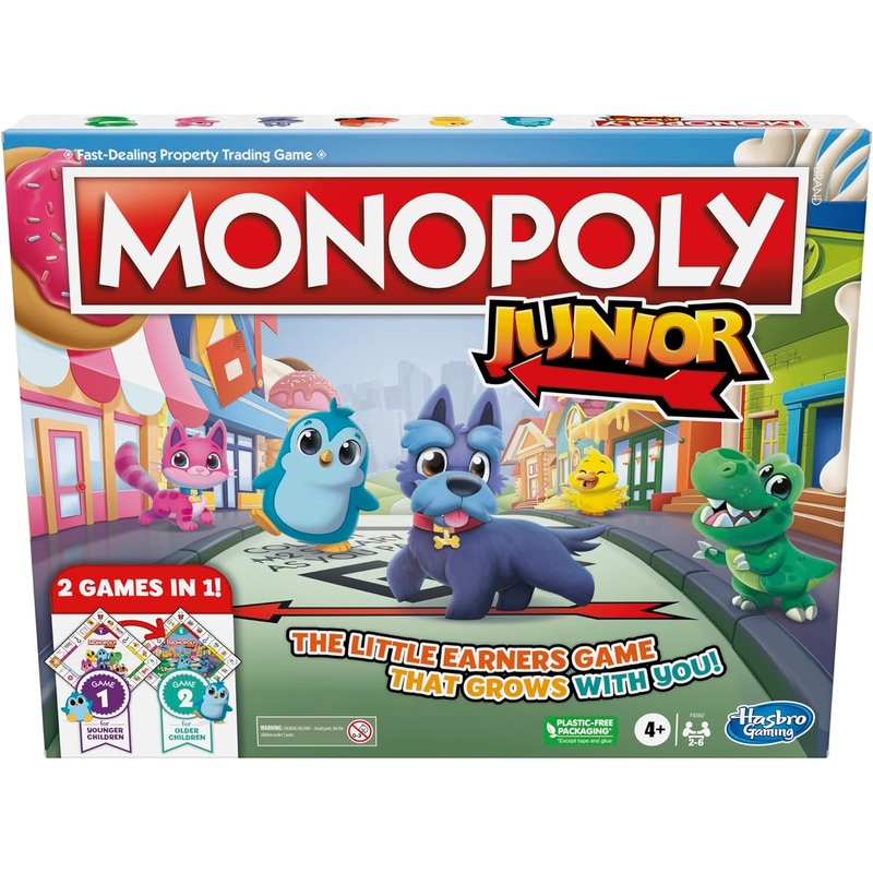 HASBRO F8562 MONOPOLY JUNIOR 2 IN 1 BOARD GAME