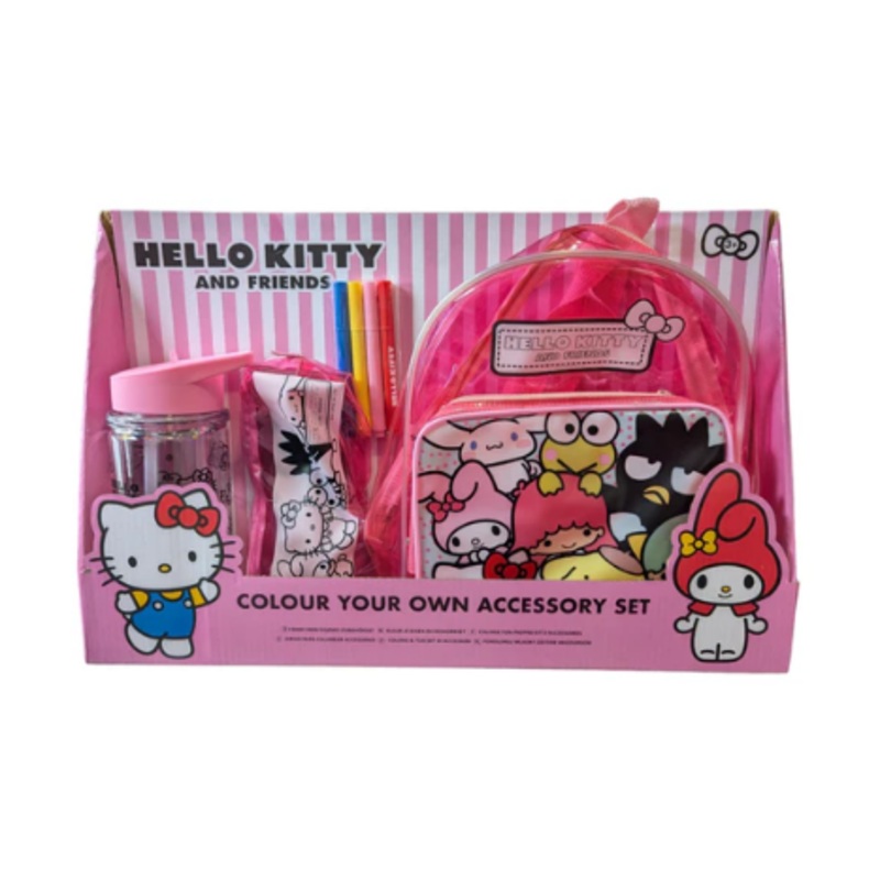 HELLO KITTY AND FRIENDS 6044 COLOUR YOUR OWN ACCESSORY SET