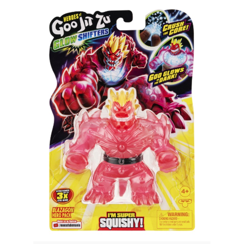 HEROES OF GOO JIT ZU 42501 GLOW SHIFTERS BLAZAGON SQUISHY HERO PACK