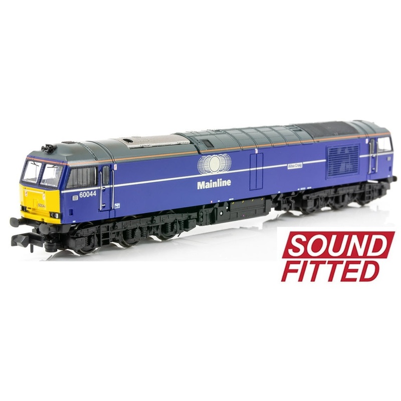 GRAHAM FARISH 371-351ASF CLASS 60 60044 'AILSA CRAIG' MAINLINE FREIGHT DIESEL LOCOMOTIVE (DCC SOUND) N GAUGE