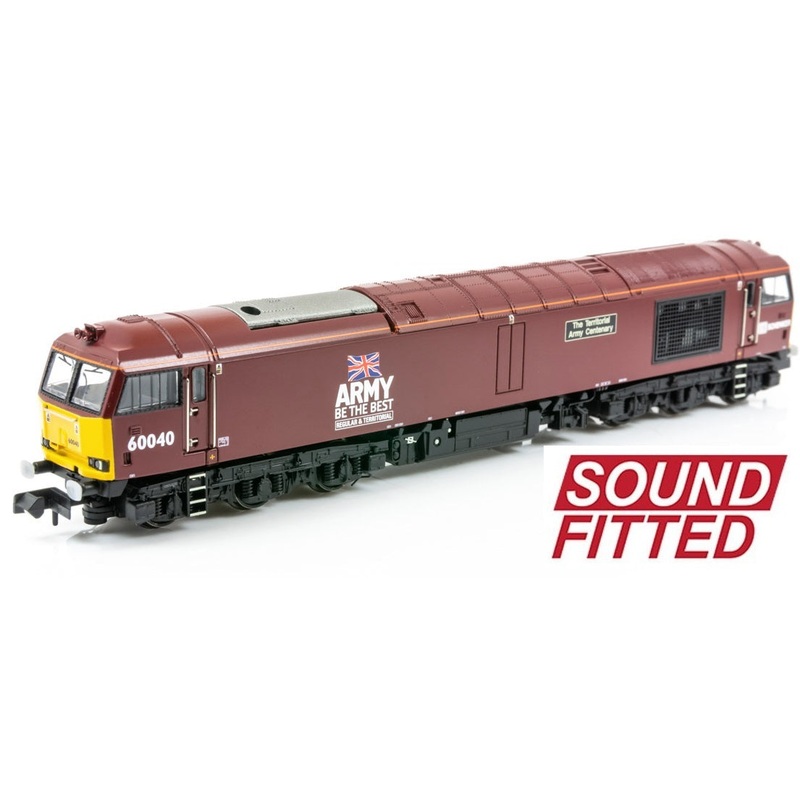 GRAHAM FARISH 371-361SF N Gauge Class 60 Class 60 60040 Territorial Army SOUND FITTED