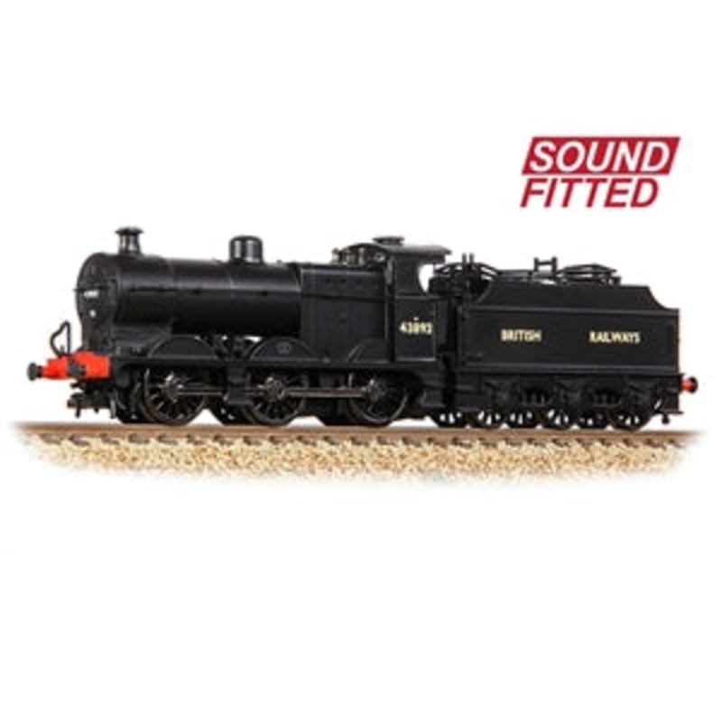 GRAHAM FARISH 372-064SF  MR 3835 4F with Fowler Tender 43892 BR Black (British Railways)   N GAUGE LOCO  SOUND FITTED