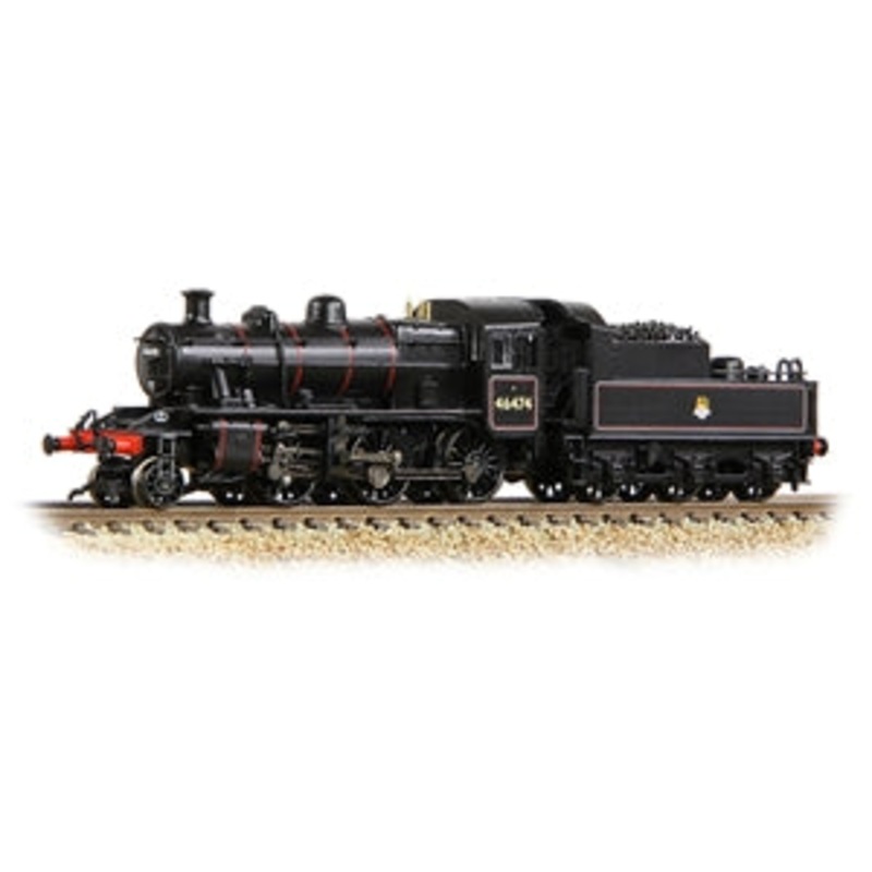 GRAHAM FARISH 372-626B  LMS Ivatt 2MT 46474 BR Lined Black (Early Emblem)  N GAUGE LOCO