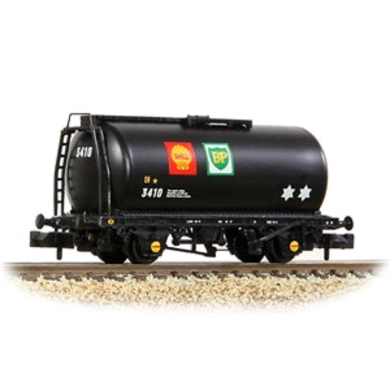 GRAHAM FARISH 373-778C BR 45T TTA Tank Wagon 'Shell/BP' Black  N SCALE